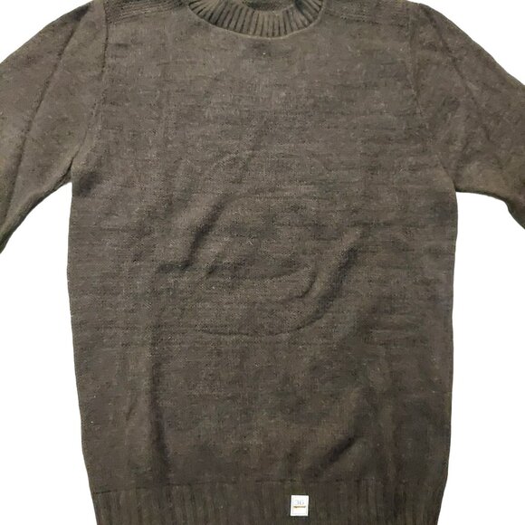 Dark Brown Vintage 1940s-1950s Crew Neck Long Sleeve Knit Sweater - Picture 5 of 8